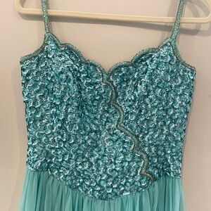Mike Bennet vintage Sparkling Teal Sequin Dress